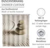WENKO Dusch Vorhang Badewannen Ringe Wannen SAND STONE 180x200 cm waschbar