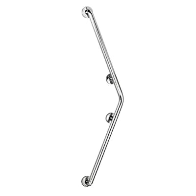 WENKO Wandhaltegriff Secura 67 x cm Chrom Bad Sicherheitsgriff für Badewanne oder WC mit 135 Winkel, Aluminium, 124 25 8.2 cm