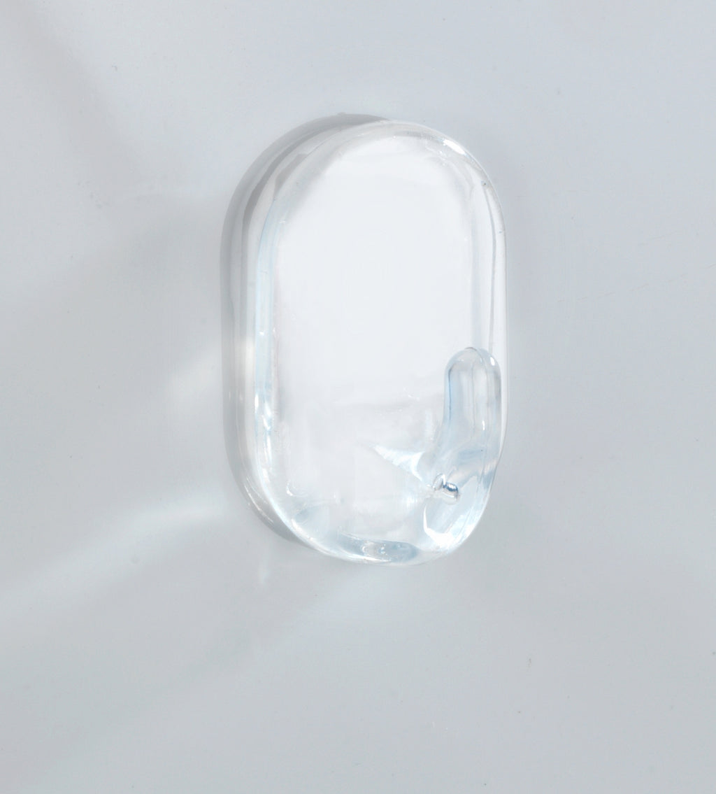 Wenko Ovalhaken mittel 2,5 x 4 x 2 cm, 3er Set, transparent