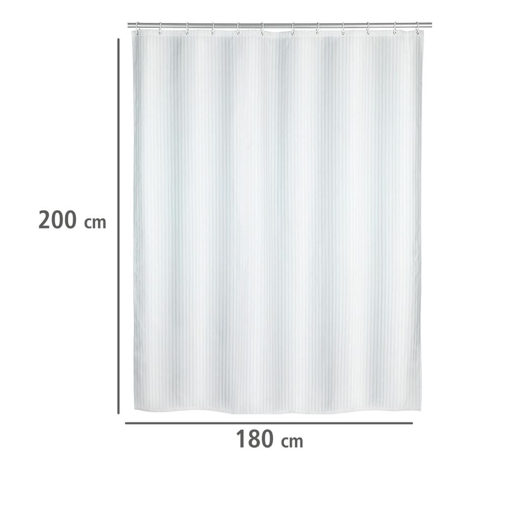 Anti-Schimmel Duschvorhang Mod. Palais, Textil (Polyester), 180 x 200 cm, waschbar