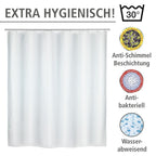 Anti-Schimmel Duschvorhang Mod. Palais, Textil (Polyester), 180 x 200 cm, waschbar