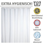 Anti-Schimmel Duschvorhang Uni White, 180 x 200 cm, Textil (Polyester), 180 x 200 cm, waschbar
