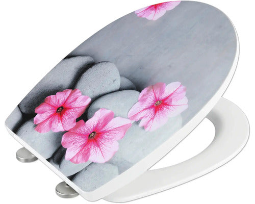 Wenko WC-Sitz Pretty mit Absenkautomatik Befestigungsart von oben 24646100