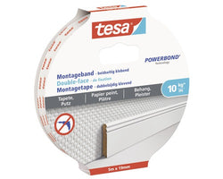 Montageband tesa weiss für Tapete & Putz 5 m x 19 mm