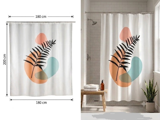 Wenko Duschvorhang Colares 180x200cm Mehrfarbig Textil Inkl Ringe Modern