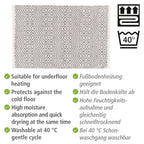 Badematte Mod. Abai, 50 x 80 cm, hergestellt aus recycelten PET-Flaschen