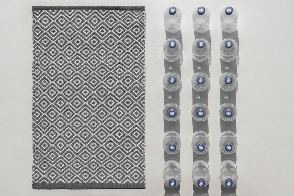 Badematte Mod. Abai, 50 x 80 cm, hergestellt aus recycelten PET-Flaschen