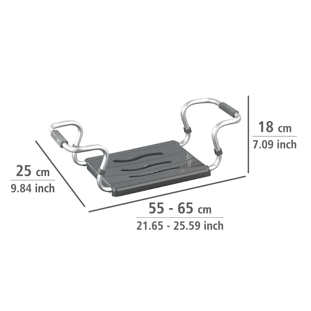 Badewannensitz Mod. Secura Silber, 120 kg Tragkraft