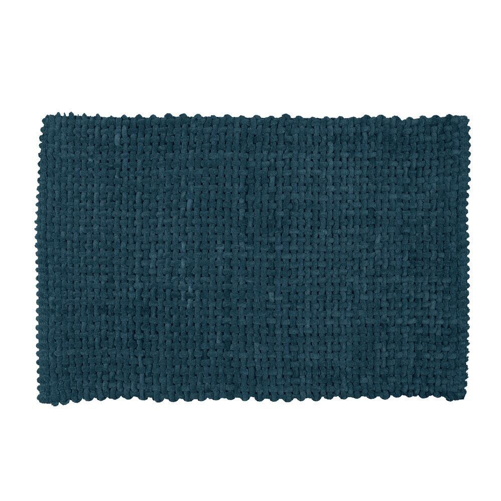 Badteppich Mod. Covelo Dunkelblau, 50 x 80 cm, rutschfest und waschbar bis 30 °C