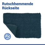 Badteppich Mod. Covelo Dunkelblau, 50 x 80 cm, rutschfest und waschbar bis 30 °C