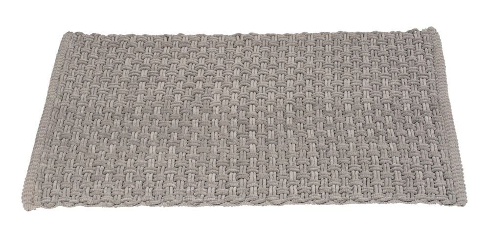 Badteppich Mod. Ecoli, grau, Polyester-Baumwolle, 50x80 cm, rutschhemmend, geeignet für