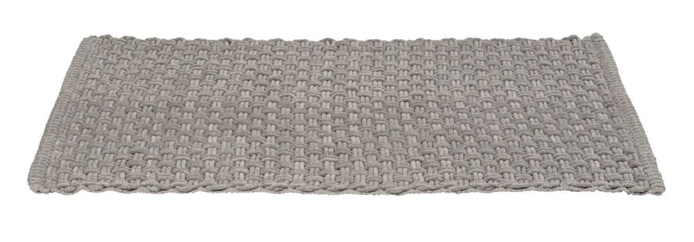 Badteppich Mod. Ecoli, grau, Polyester-Baumwolle, 50x80 cm, rutschhemmend, geeignet für