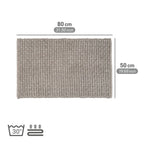 Badteppich Mod. Ecoli, grau, Polyester-Baumwolle, 50x80 cm, rutschhemmend, geeignet für