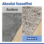 Badteppich Mod. Lerici Weiß-Grau, 60 x 90 cm, rutschfest und schnelltrocknend