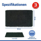 Badteppich Mod. Solivo Dunkelgrün, 50 x 80 cm, rutschfest und waschbar bis 30 °C