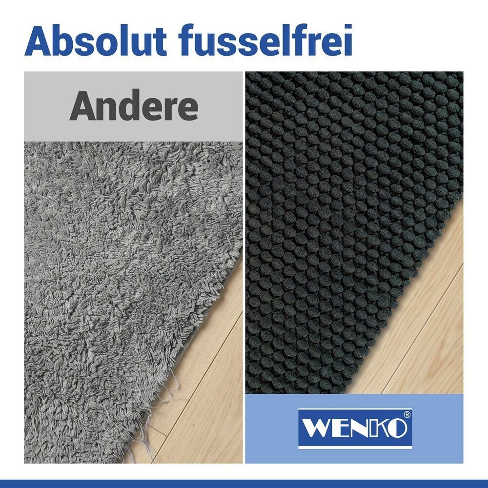 Badteppich Mod. Solivo Dunkelgrün, 50 x 80 cm, rutschfest und waschbar bis 30 °C
