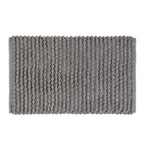 Badteppich Mod. Solivo Grau, 50 x 80 cm, rutschfest und waschbar bis 30 °C