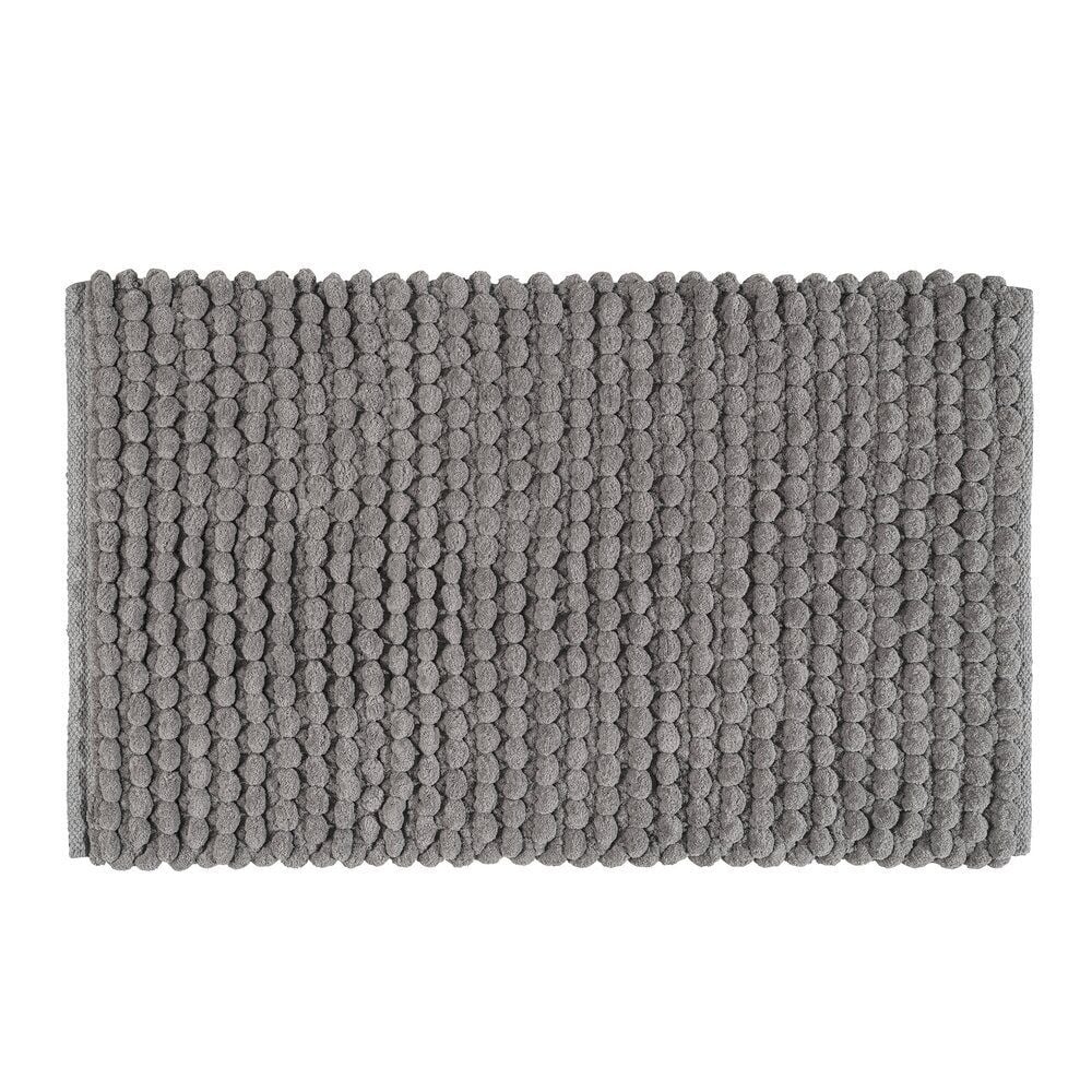 Badteppich Mod. Solivo Grau, 50 x 80 cm, rutschfest und waschbar bis 30 °C