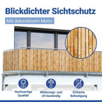Balkon-Sichtschutz Mod. Bambus, 5 m, UV- und witterungsbeständig
