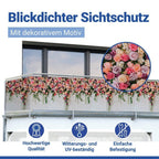 Balkon-Sichtschutz Mod. Rosen, 5 m, UV- und witterungsbeständig