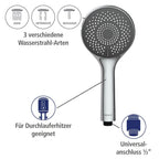 Brauseset Watersaving Chrom, Länge Stange: 70 cm