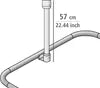 WENKO Decken Stütze Dusche Stangen 57 cm Befestigung Vorhänge Bad Eck Badewannen