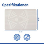 Diatomit Badematte Mod. Nazca Beige, 60 x 39 cm, schnelltrocknend und rutschsicher