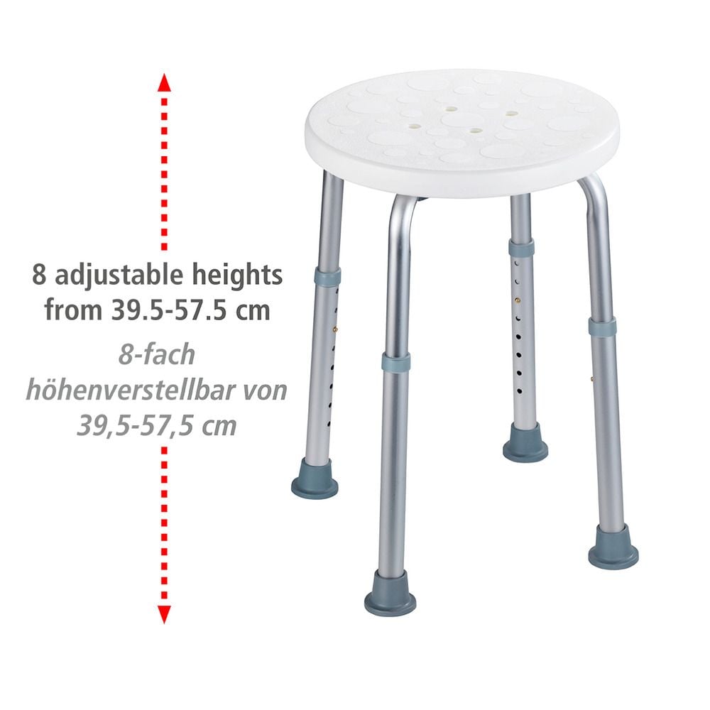 Duschhocker Mod. Secura höhenverstellbar, 120 kg Tragkraft