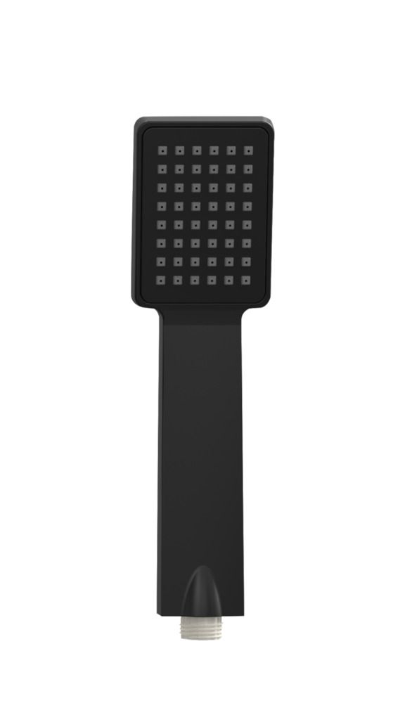 Duschsystem Mod. Quadro Schwarz matt, mit Regendusche und Handbrause