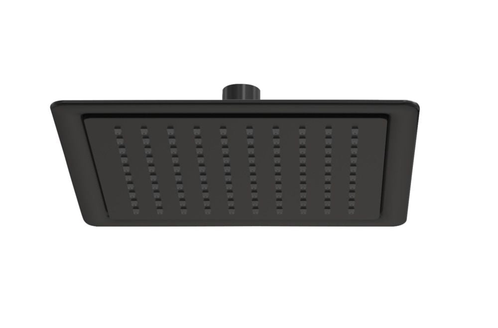 Duschsystem Mod. Quadro Schwarz matt, mit Regendusche und Handbrause