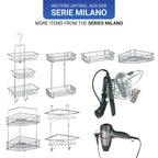 Eckwandablage Mod. Milano mit 2 Etagen, Chrom