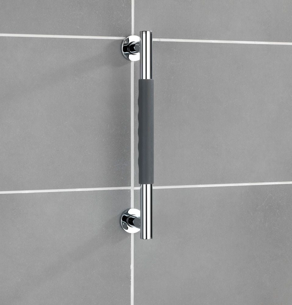 Edelstahl Wandhaltegriff Mod. Secura 40,5 cm, Bad-Sicherheitsgriff, belastbar bis 120 kg