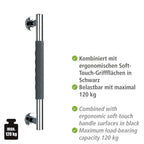 Edelstahl Wandhaltegriff Mod. Secura 40,5 cm, Bad-Sicherheitsgriff, belastbar bis 120 kg