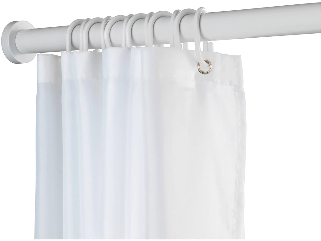 Wenko Teleskop-Duschvorhangstange Luz ausziehbar rostfrei 70 cm - 115 cm Weiß