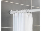 Wenko Teleskop-Duschvorhangstange Luz ausziehbar rostfrei 70 cm - 115 cm Weiß