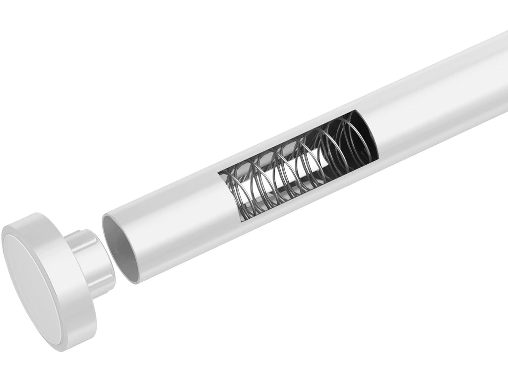 Wenko Teleskop-Duschvorhangstange Luz ausziehbar rostfrei 70 cm - 115 cm Weiß