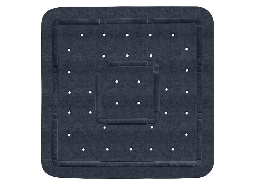 WENKO Duscheinlage Florida Grau 55x55 cm Duschmatte Rutschfest Gummi