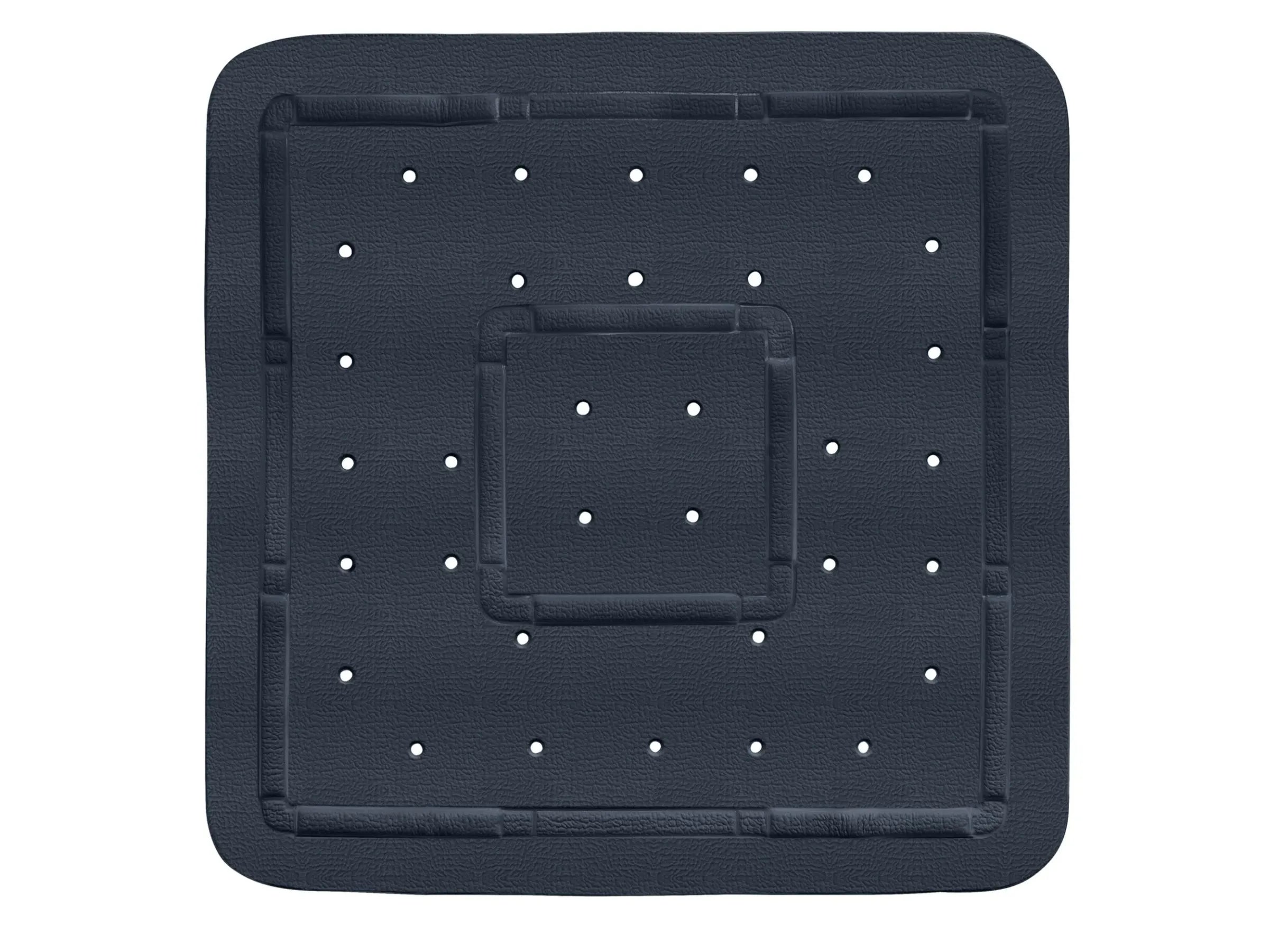 WENKO Duscheinlage Florida Grau 55x55 cm Duschmatte Rutschfest Gummi