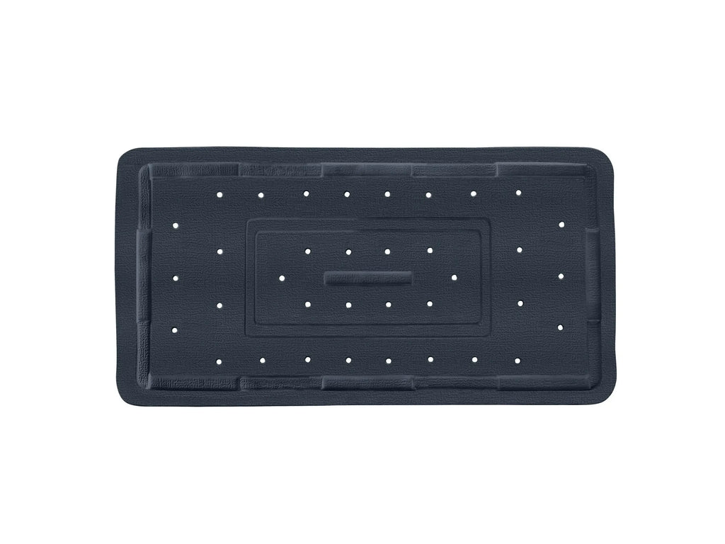 Wenko Wanneneinlage Florida Grau 70x36cm Badewannenmatte Rutschfest Schiefer