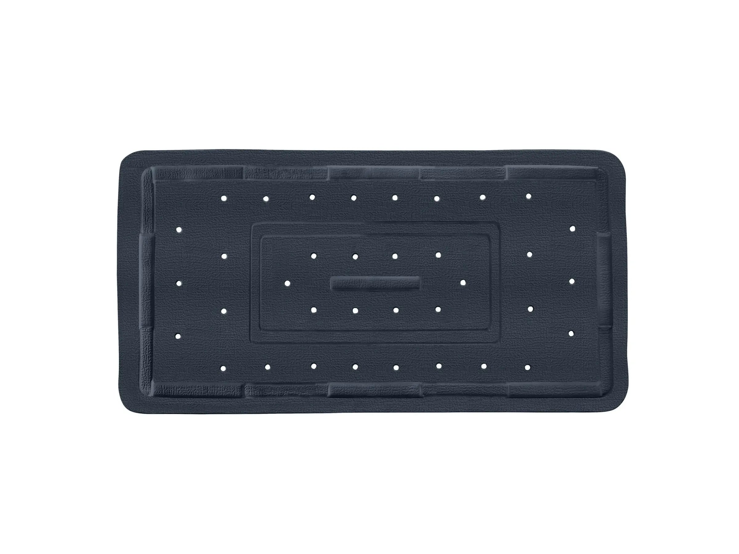 Wenko Wanneneinlage Florida Grau 70x36cm Badewannenmatte Rutschfest Schiefer