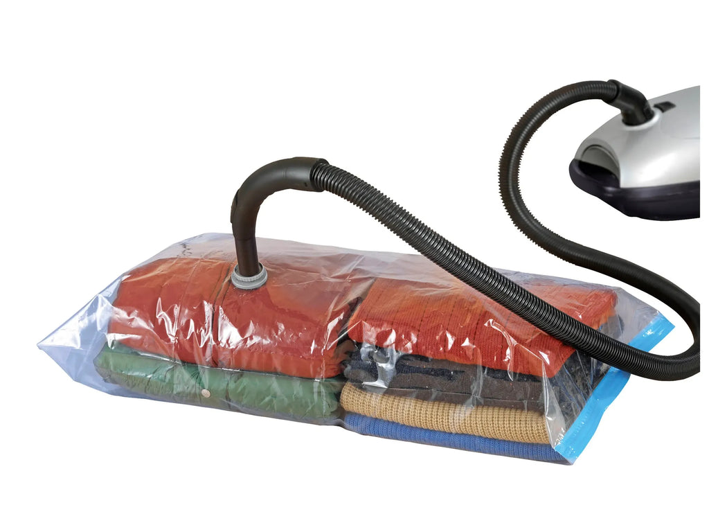 WENKO Vakuum Beutel Set Transparent Kleider Aufbewahrung Tasche 2er