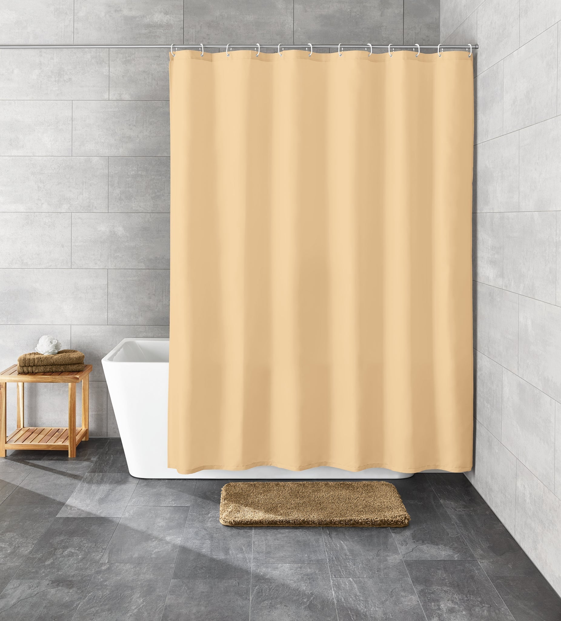 Duschvorhang Textil KITO Natur 180 x 200 cm