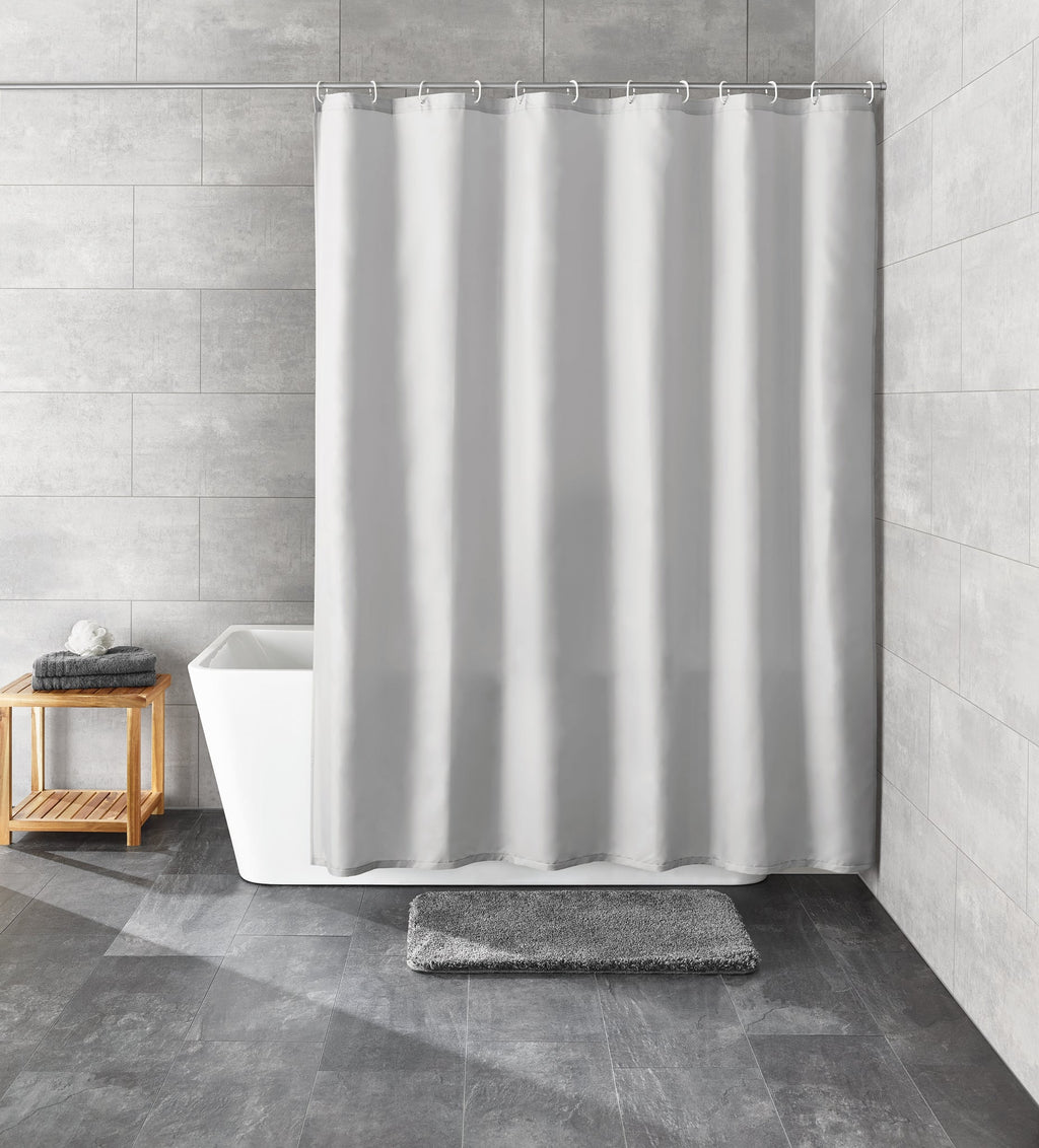 Kleine Wolke Duschvorhang KITO 180x200 cm Textil Stoff Waschbar OEKO-TEX Weiß