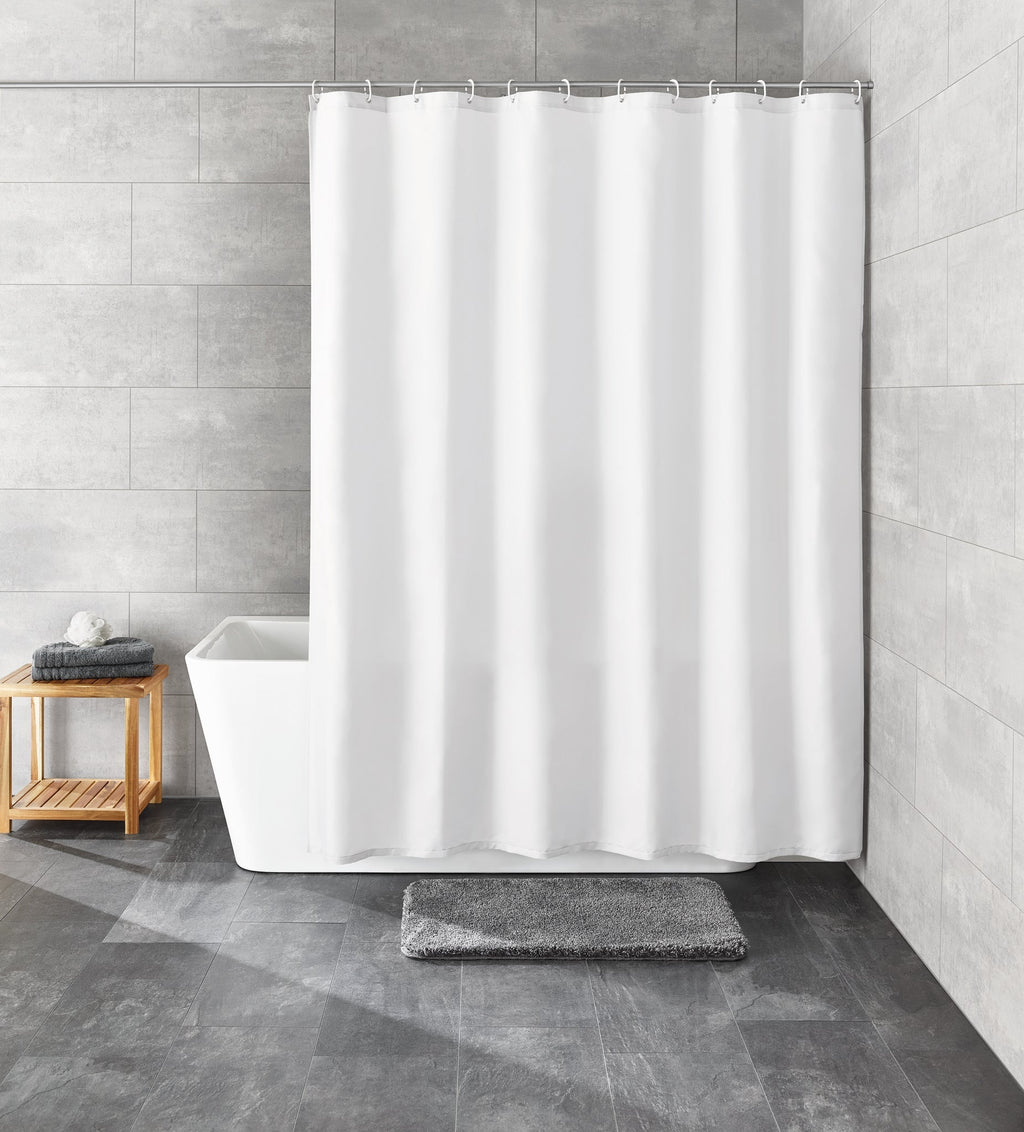 Duschvorhang Textil KITO Schneeweiß 240 x 180 cm