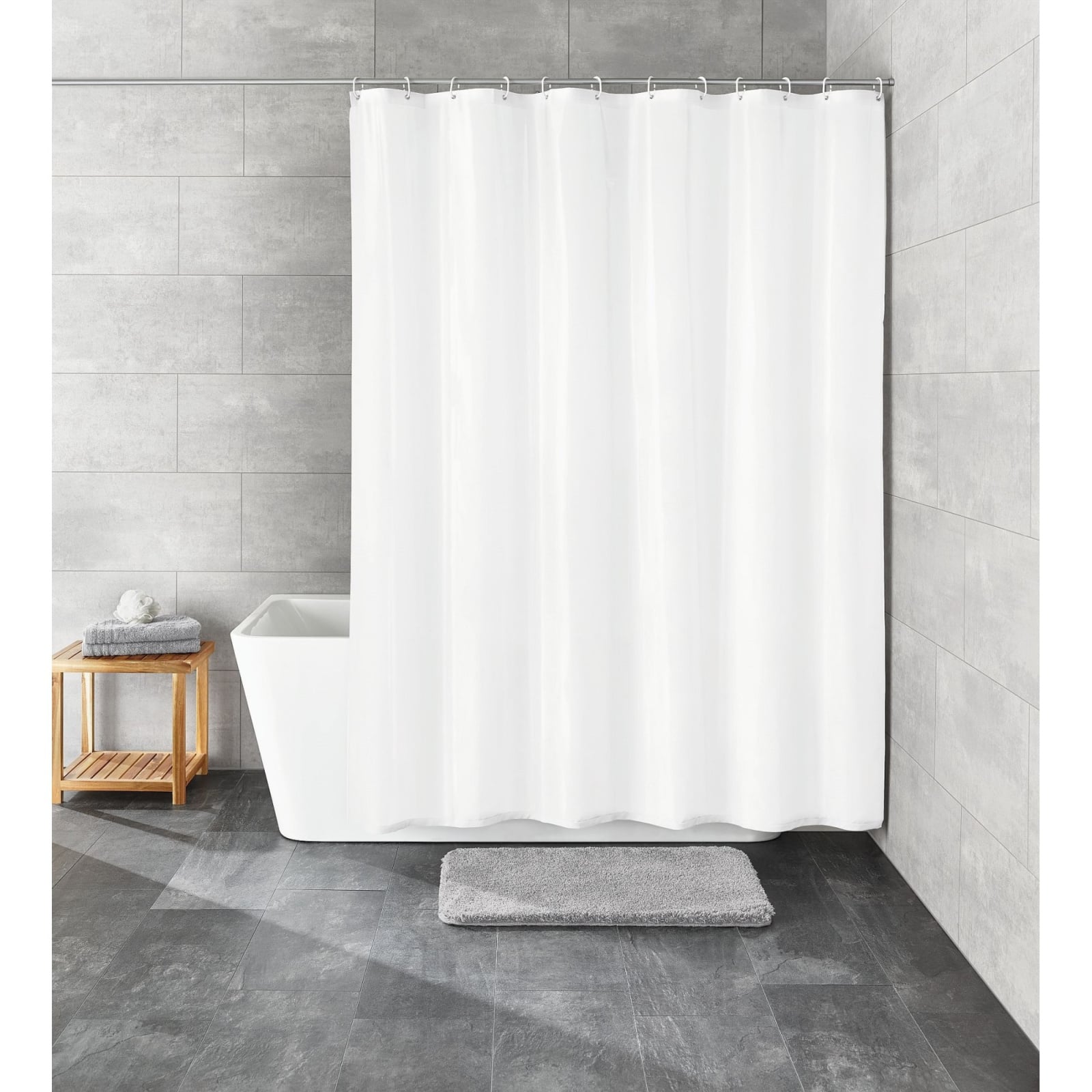 Kleine wolke sparkle ekologiczna zasłona prysznicowa biała 180x200 cm peva, bezzapachowa