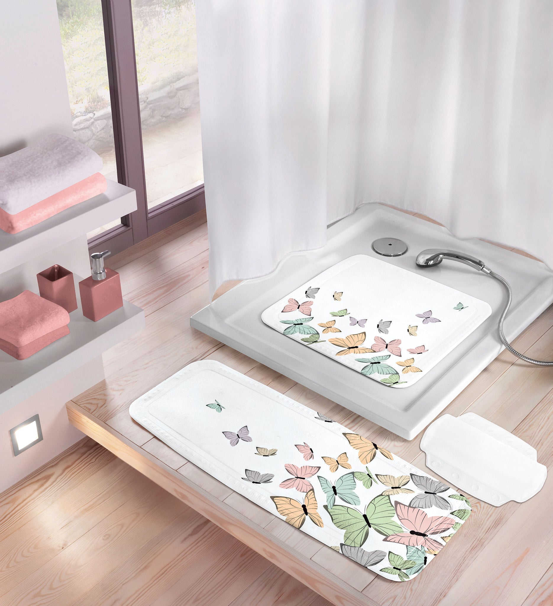 Wanneneinlage BUTTERFLIES Multicolor 36 x 92 cm
