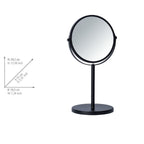 Kosmetik-Standspiegel Mod. Assisi Ø 17 cm Schwarz, mit 3-fach Vergrößerung