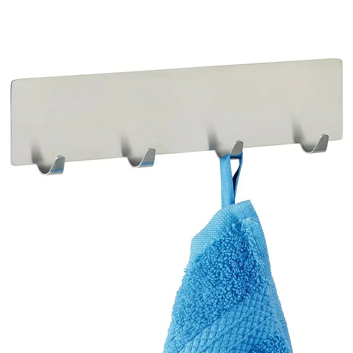 WENKO Handtuchhalter Badhaken Kleiderhaken Rostfrei Wandhaken 4 Haken