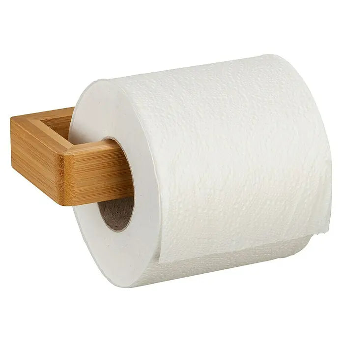 Wenko Inbara Toilettenpapierhalter Bambus Matt Turbo-Loc Klorollenhalter