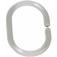 Duschvorhang-Ringe transparent, 12-er Set
